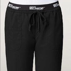 Black greys anatomy scrub pants